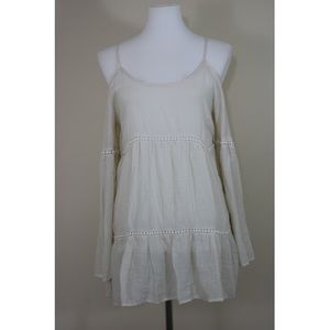 Umgee Cold Shoulder Eyelet Top